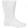 Bota de PVC branca cano m�dio com forro  