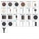 Kit de acess�rios para micro ret�fica com 110 pe�as - 709 