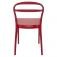 Cadeira com encosto vazado em polipropileno e fibra de vidro vermelho - Sissi 