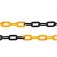 Corrente pl�stica amarela e preta 6 mm com 10 metros