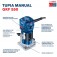 Tupia manual 550 watts com pin�a de 6 mm e 1/4