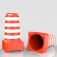 Cone Barril sinalizador de tr�fego 110 cm refletivo base quadrada