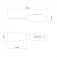 Esp�tula r�gida 4 cm em a�o com cabo de madeira - 77394045