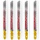 L�mina serra tico tico 75 mm 10 dentes bimetal para madeira 5 pe�as - BU310T