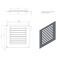 Grade de ventila��o em alum�nio branca quadrada 20 x 20 cm