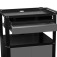 Rack m�vel semi fechado para computador com gaveta - Dark