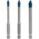 Jogo de broca para porcelanato 5 a 8 mm Hardceramic com 3 pe�as - HEX-9