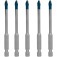 Jogo de brocas para porcelanato 5 mm Hardceramic com 5 pe�as - HEX-9