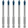 Jogo de brocas para porcelanato 6 mm Hardceramic com 5 pe�as - HEX-9