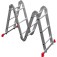 Escada multifuncional de alum�nio 3 x 4 com 12 degraus 8 em 1 - 428132