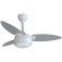 Ventilador de teto 3 p�s Inverter dupla face branco/cinza com controle remoto - Elluz  110V/220V