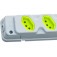 Tomada em barra para extens�o com 4 tomadas 2P+T 20A cinza/verde - Robust