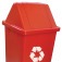 Cesto coletor de lixo 60L com tampa com adesivo - CC61VM