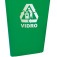 Cesto coletor de lixo 60L tampa basculante com adesivo - CC61VD 