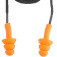 Protetor auditivo tipo plug de silicone com cord�o em algod�o