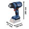 Soprador t�rmico a bateria 18V 500�C com acess�rios Sem Bateria - GHG 18V-50 