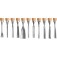Jogo de form�es para entalhe de 6 a 16 mm com 11 pe�as 