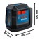 N�vel a laser 2 linhas 12 m com suporte girat�rio acoplado - GLL 12-22