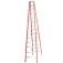 Escada de fibra de vidro 14 degraus 4,2 m modelo americana dupla - ESC14420