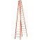 Escada de fibra de vidro 17 degraus 5,1 m modelo americana dupla - ESC17510