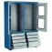 Arm�rio para ferramentas com 2 prateleiras 9 gavetas e portas de vidro - AM-68