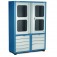 Arm�rio para ferramentas com 2 prateleiras 9 gavetas e portas de vidro - AM-68