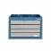 M�dulo com 4 gavetas para bancada modular