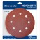 Disco de lixa 180 mm 8 furos para lixadeira de parede MLP800H / MLP710 LED com 10 unidades