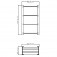 Estante em madeira pinus com 4 prateleiras 62,2 x 30,2 x 107,2 cm - Modulare