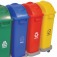 Kit com 4 lixeiras de 50 L para coleta seletiva tampa frontal