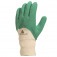 Luva de algod�o revestida em l�tex corrugado verde G - LA50009