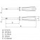 Chave hexalobular reta com cabo t-25 a�o cromo van�dio
