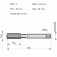 Jogo de macho manual a�o r�pido M7 x 1 mm DIN352 com 3 pe�as - E100M7NO8