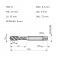 Macho m�quina a�o r�pido canal helicoidal M8 x 1,25 mm E557M8