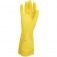 Luva de l�tex antiderrapante com forro amarela P