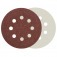 Disco de lixa com pluma 125 mm 8 furos gr�o 180 com 10 pe�as - 08.006