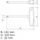 Chave hexalobular T27 x 100 mm cabo T a�o cromo van�dio
