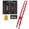 Escada de fibra de vidro extens�vel 4,20 x 7,20 m 26 degraus - EFR9931
