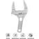 Chave ajust�vel para encanamento abertura de 7 a 70 mm - BOM-1248