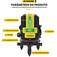 N�vel a laser verde bateria 2 linhas com maleta e �culos - BOM-6210