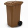 Cesto de lixo gari 120L com rodas sem pedal