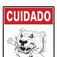 Placa sinalizadora de poliestireno Cuidado Cachorro Bravo - 250AI