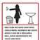 Placa sinalizadora educativa em poliestireno para Procedimento ao usar o Sanit�rio Feminino - 220AG