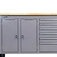 Bancada fechada com 6 gavetas e 2 portas RLL-204