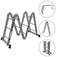Escada multifuncional de alum�nio 3 x 4 com 12 degraus 11 em 1 - ESC0265RO