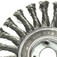Escova de a�o latonado circular ondulada 152,4 x 19 mm com furo