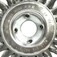 Escova de a�o latonado circular ondulada 152,4 x 19 mm com furo