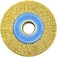 Escova de a�o latonado circular ondulada 152,4 x 19 mm com furo
